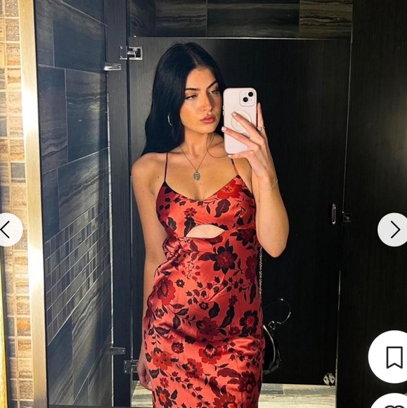 House of Harlow 1960 satin floral dress - Picture 2 of 12